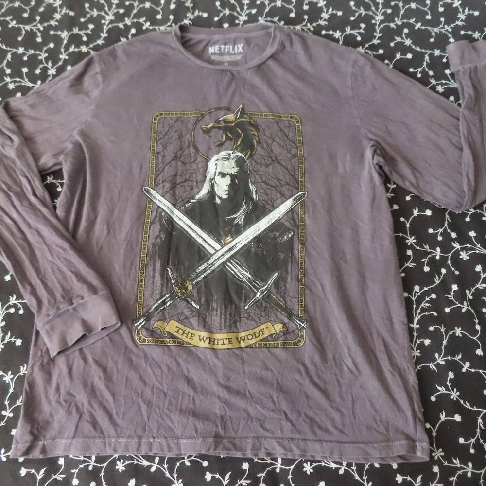 The Witcher Geralt The White Wolf Long Sleeve T-Shirt - BoxLunch Exclusive XL
